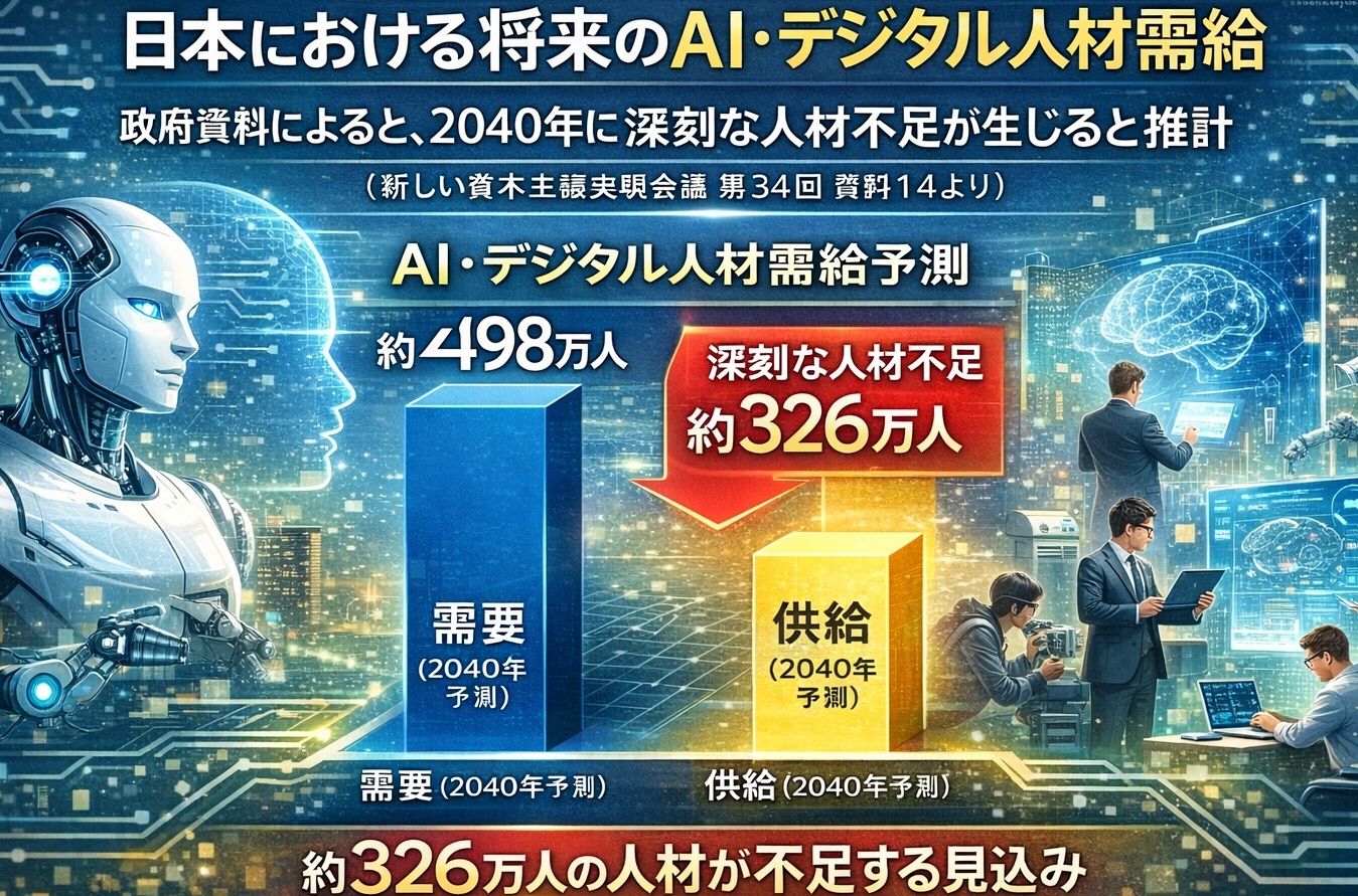 2040年におけるAI人材“326万人”不足