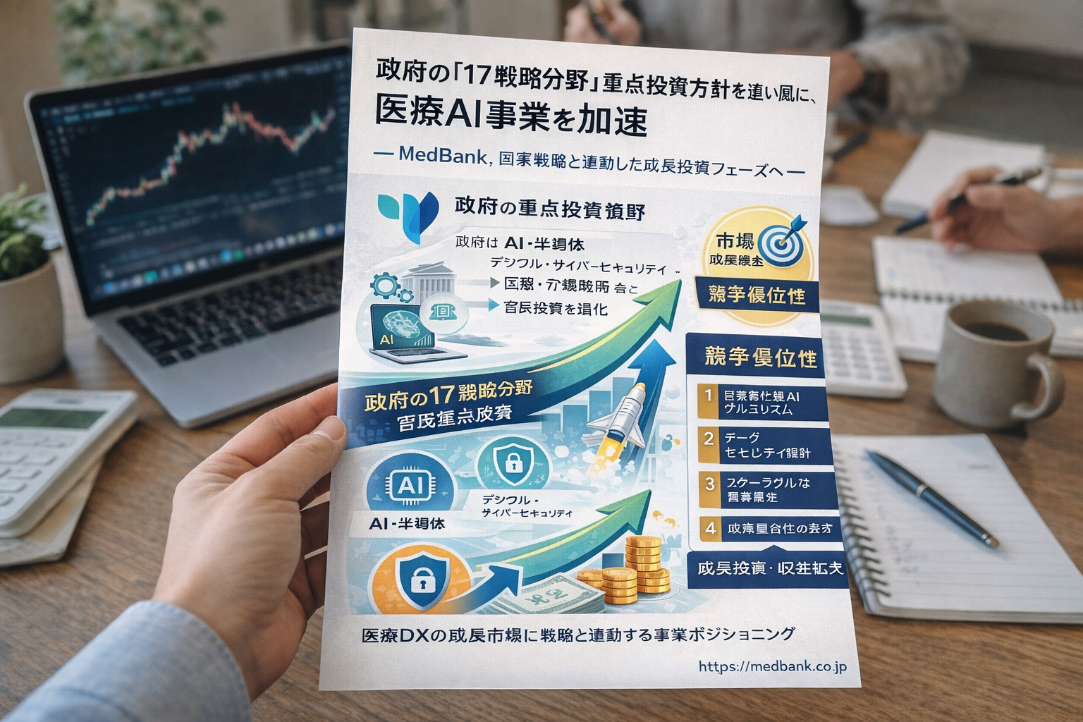 政府の「17戦略分野」重点投資方針を追い風に、医療AI事業を加速